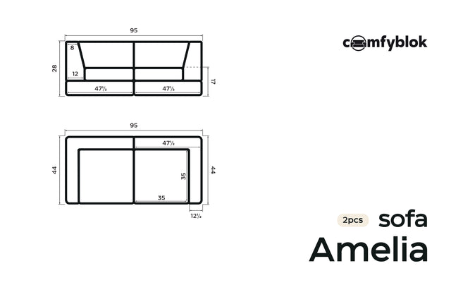 Amelia Module Two Comfort Sofa