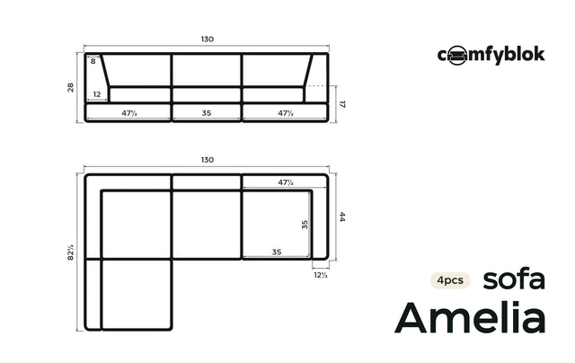 AMELIA MODULE FOUR COMFORT SOFA