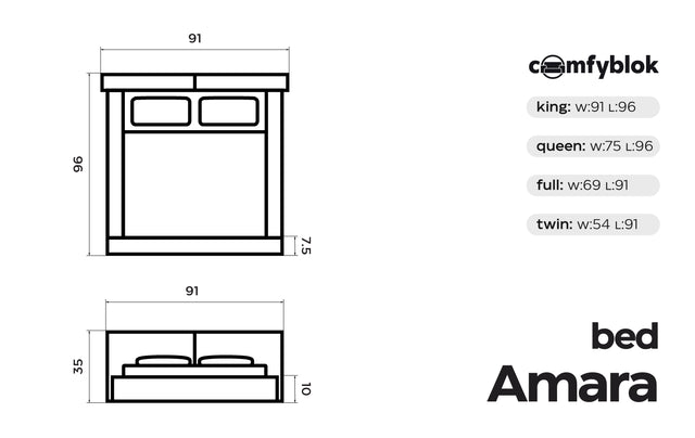 Amara Modern Bed Frame